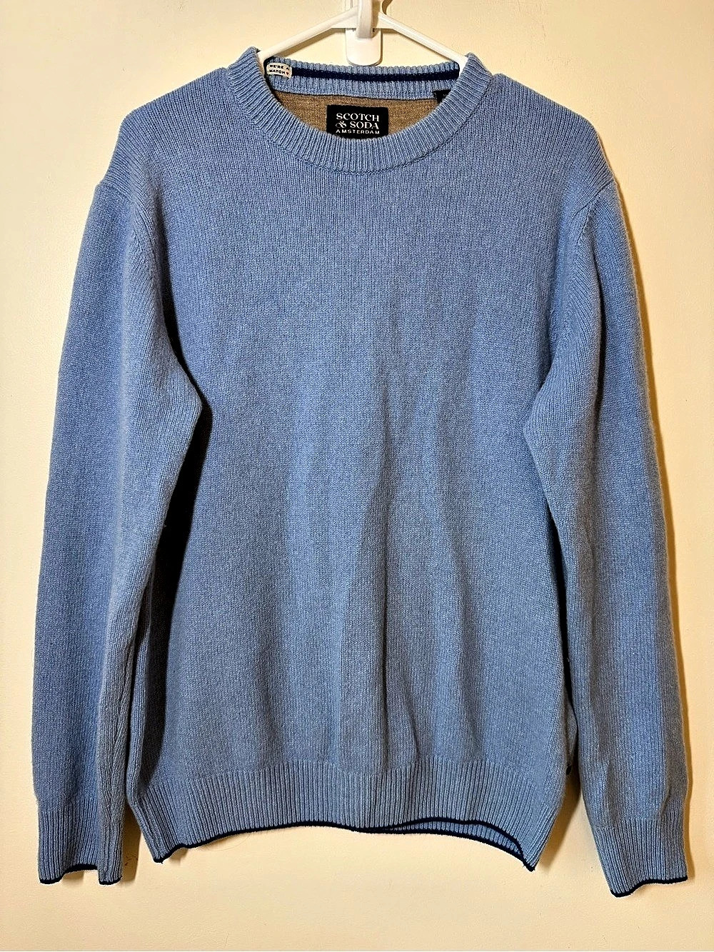 Scotch & Soda Cashmere Crewneck Blue high quality knit thick Medium
